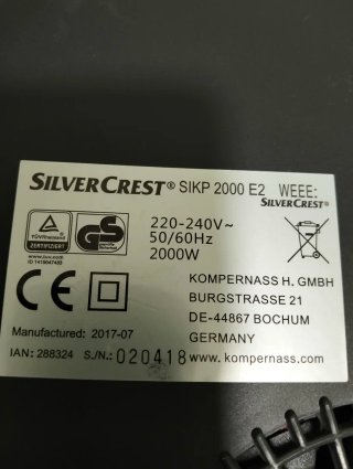 Placa Inducción Portátil Silvercrest