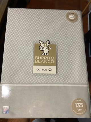 Juego de sábanas Burrito Blanco 135 cm