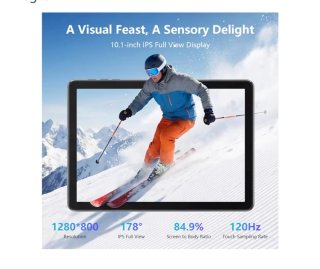 Tablet 10 Android 15 128GB + 8GB RAM Funda Negra
