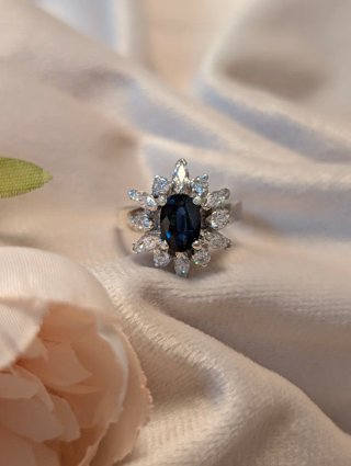Anello in Argento con Zaffiro Naturale