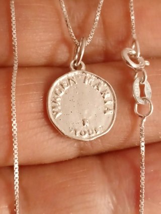 Medalla Virgen Niña 12mm Cadena 40cm Plata 925