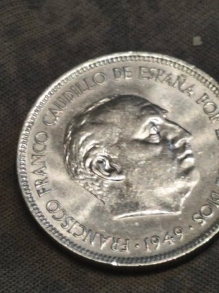 Moneda 5 Pesetas 1949 Estrella 50