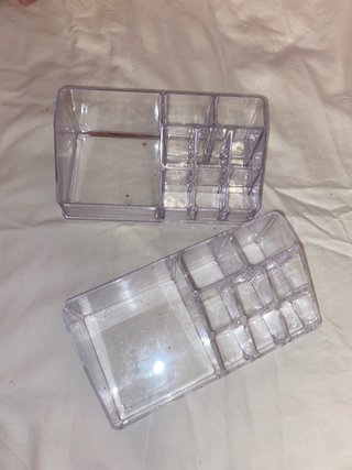Organizador de maquillaje transparente