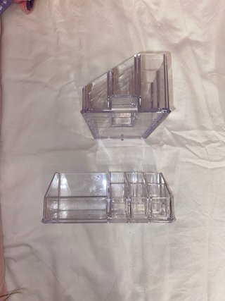 Organizador de maquillaje transparente
