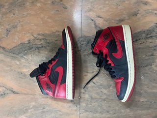 Jordan 1 Scarpe da Ginnastica Rosse e Nere