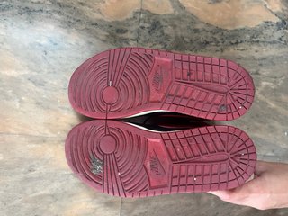 Jordan 1 Scarpe da Ginnastica Rosse e Nere