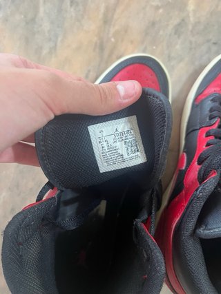 Jordan 1 Scarpe da Ginnastica Rosse e Nere