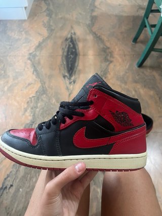 Jordan 1 Scarpe da Ginnastica Rosse e Nere
