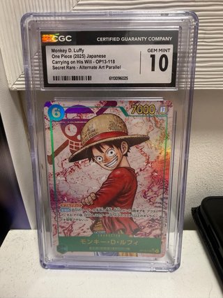 Carta One Piece Monkey D. Luffy Graded CGC 10