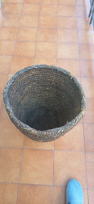 Cesta Mimbre Tejida Mano Grande