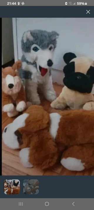 Lote de peluches de perros