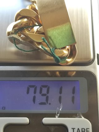 Pulsera esclava oro de 18 kts. 79,11 gramos
