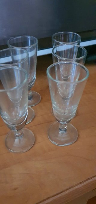 6 Copas Chupito Forma Champan