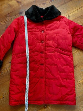 Cappotto rosso imbottito bambina 7/8 anni