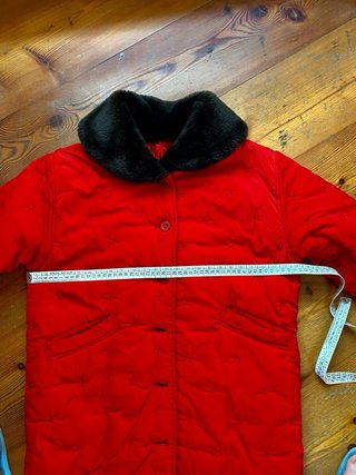 Cappotto rosso imbottito bambina 7/8 anni