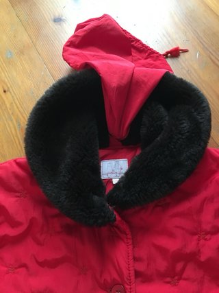Cappotto rosso imbottito bambina 7/8 anni