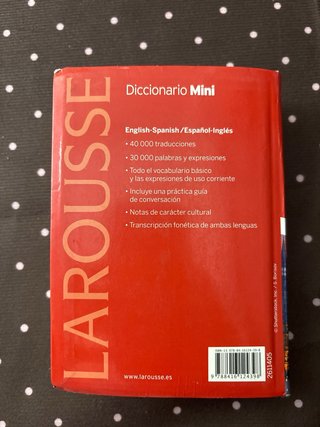Diccionario mini English-Spanish, Spanish-English