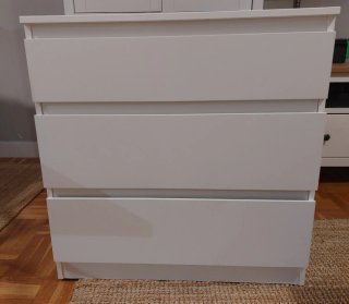 Cómoda Ikea Kullen 3 cajones blanca