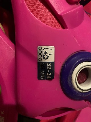 Patines en línea talla 32-34 rosa/morado