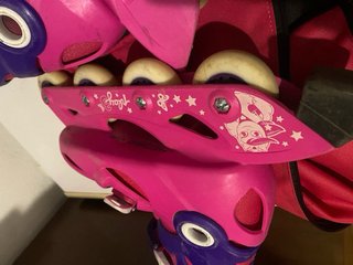 Patines en línea talla 32-34 rosa/morado