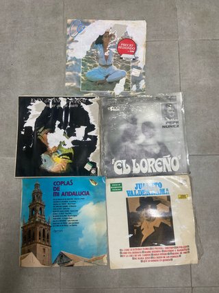 Lote 5 Vinilos Antiguos Pop Rock Flamenco