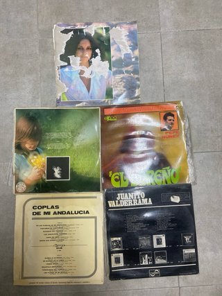 Lote 5 Vinilos Antiguos Pop Rock Flamenco