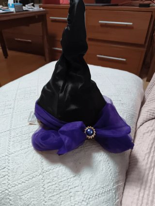 Gorro de Bruja Negro y Morado