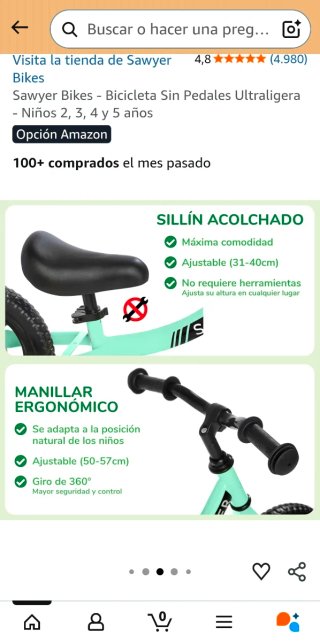 Bicicleta de equilibrio Sawyer Mint