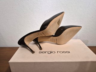 Sandali in pelle con tacco, Sergio Rossi, n. 37,5