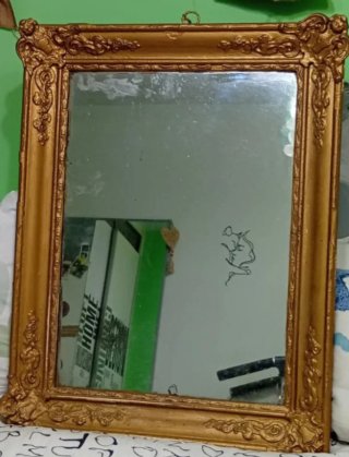 Espejo Grande Antiguo Dorado
