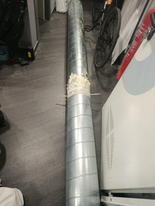 Tubo zincato da 25 cm di diametro