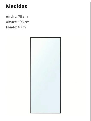 Specchio da terra Ikea nero