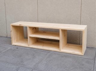 Mueble TV madera pino macizo a medida
