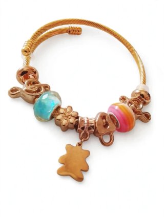 Pulsera tipo Tous Oso y Cuentas