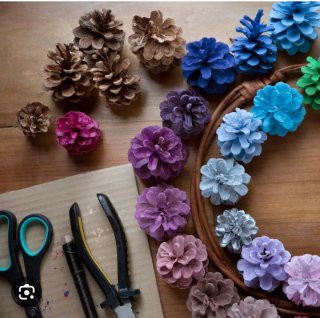 Piñas para decoración.