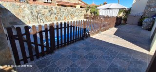 Valla de madera para jardín