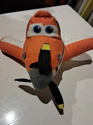 Peluche avión Cars naranja