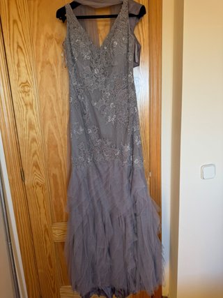 Vestido Pronovias Fiesta Largo Gris
