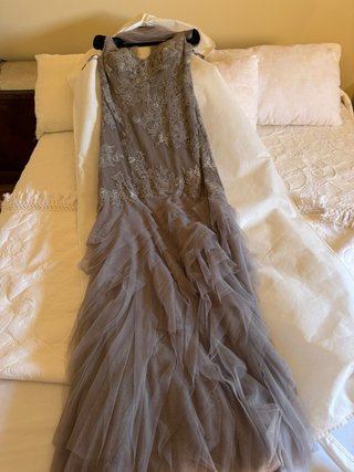 Vestido Pronovias Fiesta Largo Gris