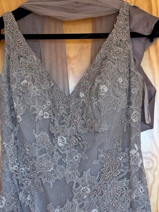 Vestido Pronovias Fiesta Largo Gris