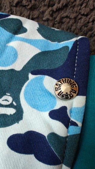 Felpa BAPE abc Camo Shark Full Zip Blu