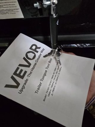 Caja de Herramientas para Remolque Negra, VEVOR