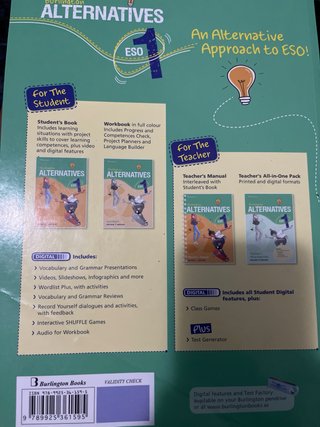 Libro Inglés 1 ESO Burlington Alternatives