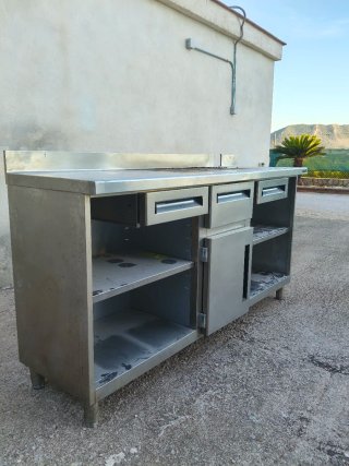 Mueble cafetero acero inoxidable