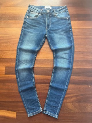 Bershka Vaquero Azul Skinny Hombre