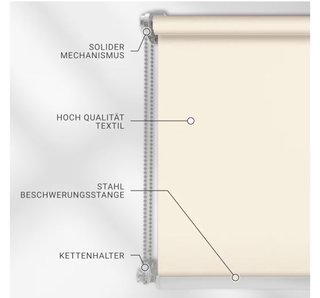 Estor Enrollable Estika sin taladro Beige