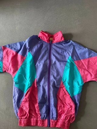 Felpa Vintage Retro tipo cortavento Multicolore