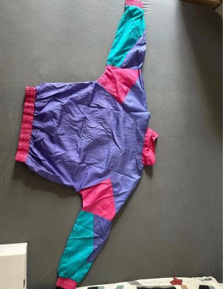 Felpa Vintage Retro tipo cortavento Multicolore