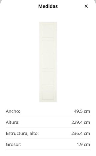 Armario blanco madera IKEA