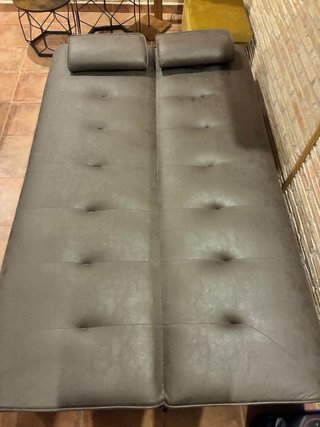 Precioso Sofá Cama Marrón/Plata